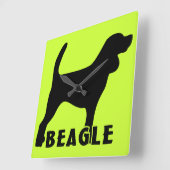 Beagle Vierkante Klok (Hoek)