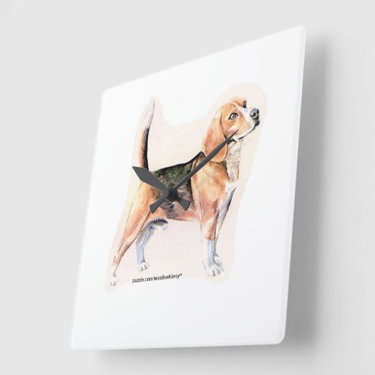 Beagle Vierkante Klok (Hoek)