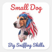 Beagle Vierkante Sticker (Voorkant)