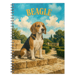 Beagle, Vintage Waterverf Honden Kunst Notitieboek