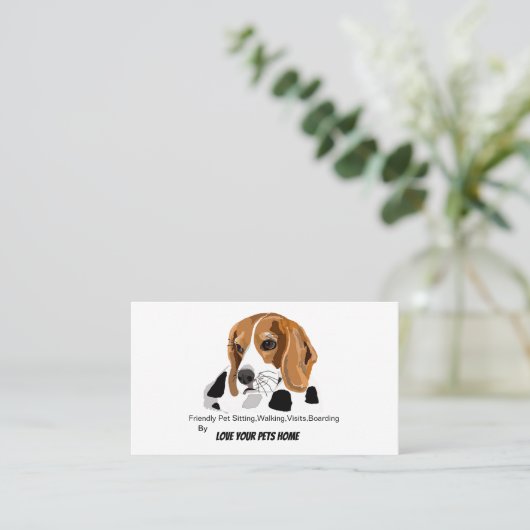 Beagle Visitekaartje (Staand voorkant)