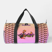 Beagle vlinders bloemen dier gepersonaliseerd plunjezak (Achterkant)