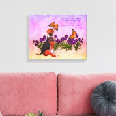 Beagle Vlinders Bloemen Inspirerend Life Quote Canvas Afdruk (Insitu (Woonkamer))