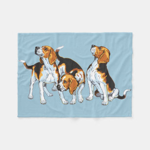 beagle vonddeken fleece deken