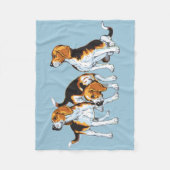 beagle vonddeken fleece deken (Voorkant)