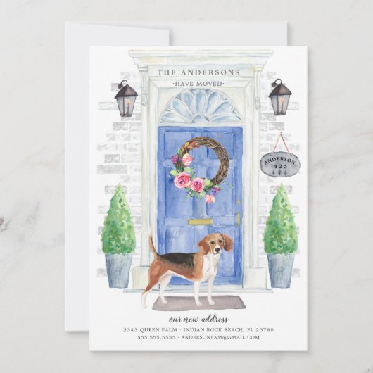 Beagle voordeur bewegende aankondiging (Voorkant)