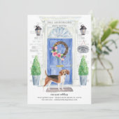 Beagle voordeur bewegende aankondiging (Staand voorkant)