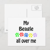Beagle wandelingen ontwerp briefkaart (Voorkant / Achterkant)