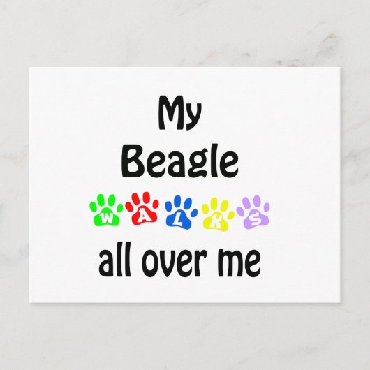 Beagle wandelingen ontwerp briefkaart (Voorkant)