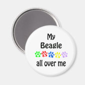 Beagle wandelingen ontwerp magneet (Voorkant / Achterkant)