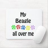 Beagle wandelingen ontwerp muismat (Met muis)