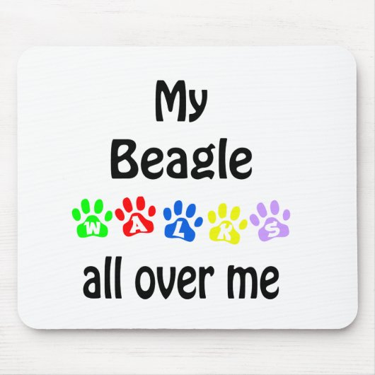 Beagle wandelingen ontwerp muismat (Voorkant)
