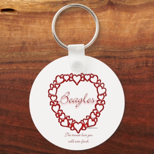 Beagle Ware Liefde - Sleutelhanger (Achterkant)