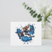 Beagle Water Sport Briefkaart (Staand voorkant)