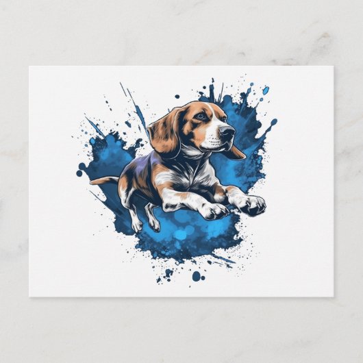 Beagle Water Sport Briefkaart (Voorkant)