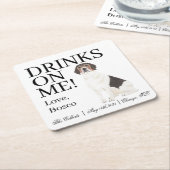 Beagle Wedding Kartonnen Onderzetters (Schuin)