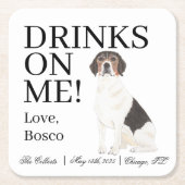 Beagle Wedding Kartonnen Onderzetters (Voorkant)