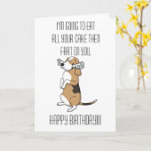 Beagle-Wenskaart Kaart (Gele Bloem)