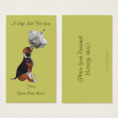 Beagle White Rose Persoonlijke kaartje Label (Voorkant /achterkant)