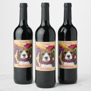 BEAGLE WIJN ETIKET