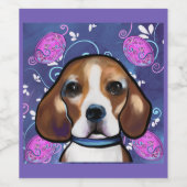 Beagle Wijn Etiket (Enkel label)