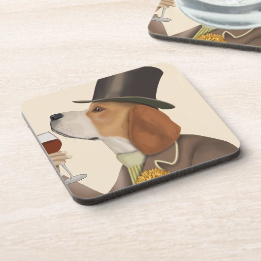 Beagle Wine Snob Bier Onderzetter (Linkerzijde)