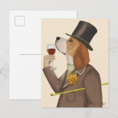 Beagle Wine Snob Briefkaart (Voorkant / Achterkant)