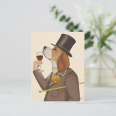 Beagle Wine Snob Briefkaart (Staand voorkant)