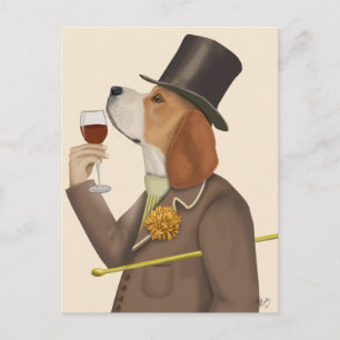 Beagle Wine Snob Briefkaart