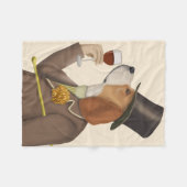 Beagle Wine Snob Fleece Deken (Voorkant (Horizontaal))