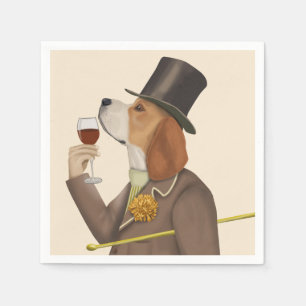 Beagle Wine Snob Servet