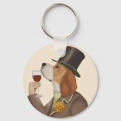 Beagle Wine Snob Sleutelhanger (Voorkant)