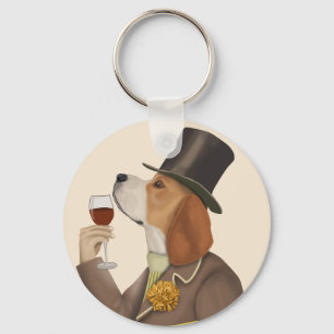 Beagle Wine Snob Sleutelhanger