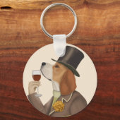 Beagle Wine Snob Sleutelhanger (Voorkant)