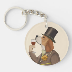 Beagle Wine Snob Sleutelhanger