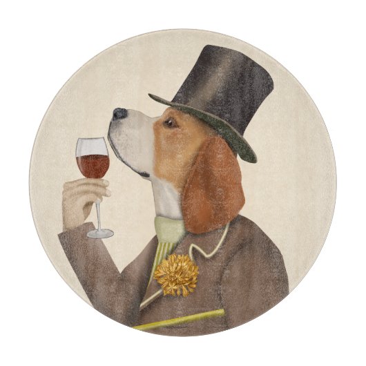 Beagle Wine Snob Snijplank (Voorkant)