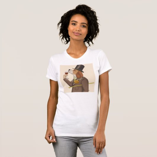 Beagle Wine Snob T-shirt (Voorkant volledig)