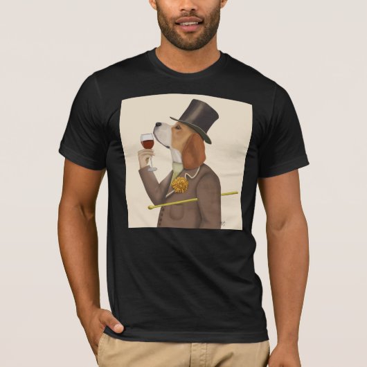 Beagle Wine Snob T-shirt (Voorkant)