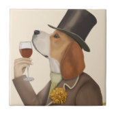 Beagle Wine Snob Tegeltje (Voorkant)
