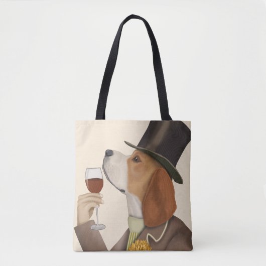 Beagle Wine Snob Tote Bag (Voorkant)
