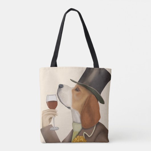 Beagle Wine Snob Tote Bag (Achterkant)