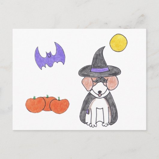 Beagle Witch Briefkaart (Voorkant)