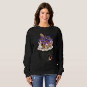 Beagle Witch Broom Pocket Halloween Dog Trui (Voorkant volledig)
