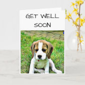 Beagle wordt snel beter Kaart (Gele Bloem)