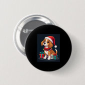 Beagle Xmas Verlichting Santa Beagle Dog Christmas Ronde Button 5,7 Cm (Voorkant /achterkant)