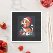 Beagle Xmas Verlichting Santa Beagle Dog Christmas Servet (Insitu)