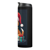 Beagle Xmas Verlichting Santa Beagle Dog Christmas Thermosbeker (Geroteerd rechts)