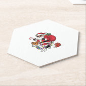 Beagle Xmas Verlichting Santa Riding Beagle Dog Ch Kartonnen Onderzetters (Schuin)