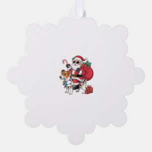Beagle Xmas Verlichting Santa Riding Beagle Dog Ch Ornament Kaart