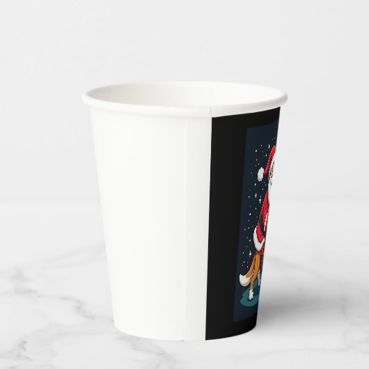 Beagle Xmas Verlichting Santa Riding Beagle Dog Ch Papieren Bekers (Rechts)